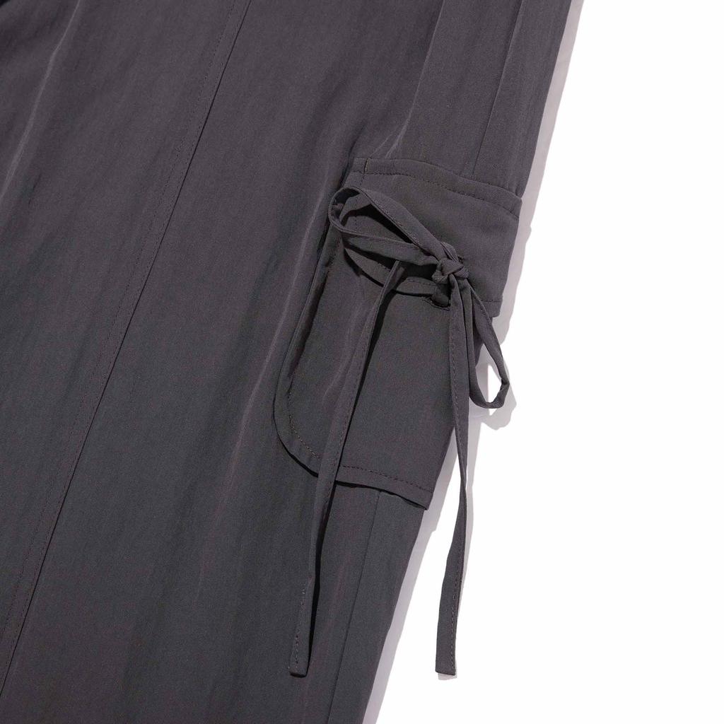 KIRSH Ribbon Pocket Woven Cargo Pants [Grey]