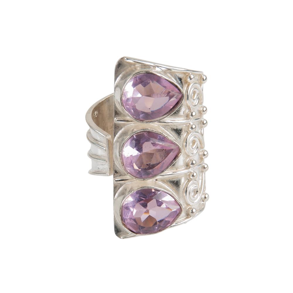 Morganite Gemstone 925 Stamped Silver Handcrafted Jewelry Ring Gift For Wedding RR-20-10
