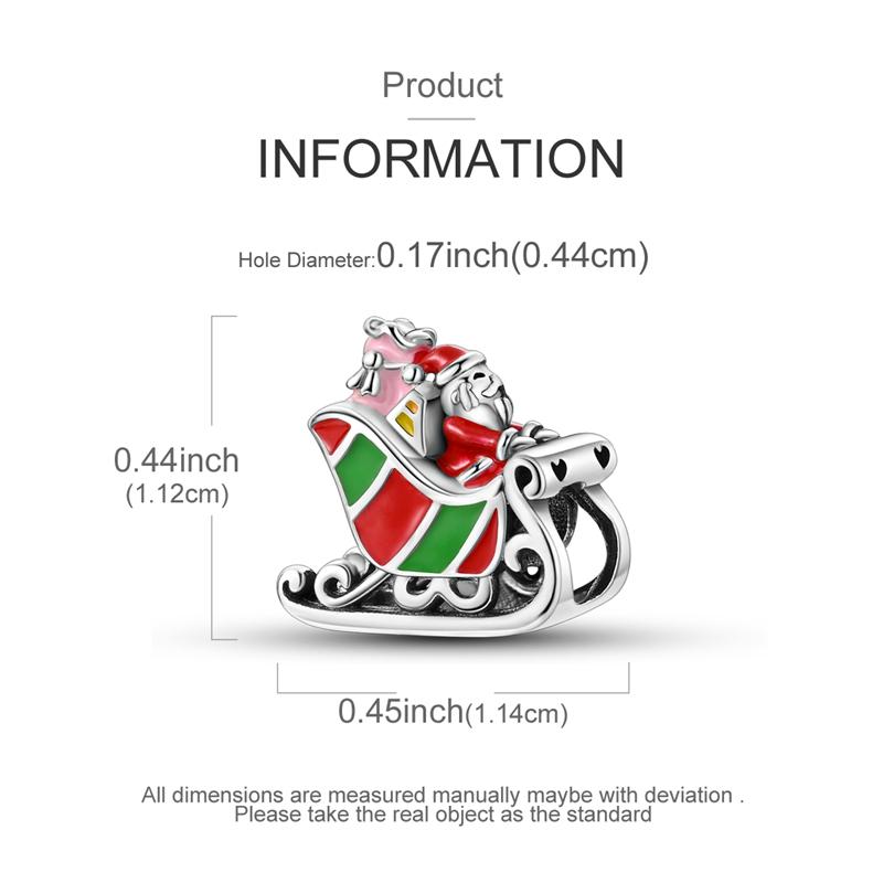 Winter Copper Original Christmas Charms Bead Pendant Fit Original Bracelet Necklace For Women Diy Jelwelry Gift