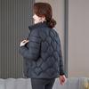 Cotton Coat Women's Short Fashion Stand Collar Women's Down Cotton Coat Winter Coat Mother's Large Size Small Cotton-padded Jacket