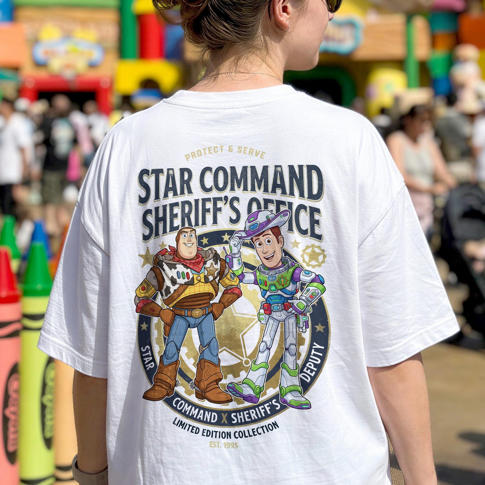 Toy Story Buzz Lightyear Woody Shirt, Disney World Pixar Toy Story Land Tee, Hollywood Studios Orlando Family Vacation Shirt S
