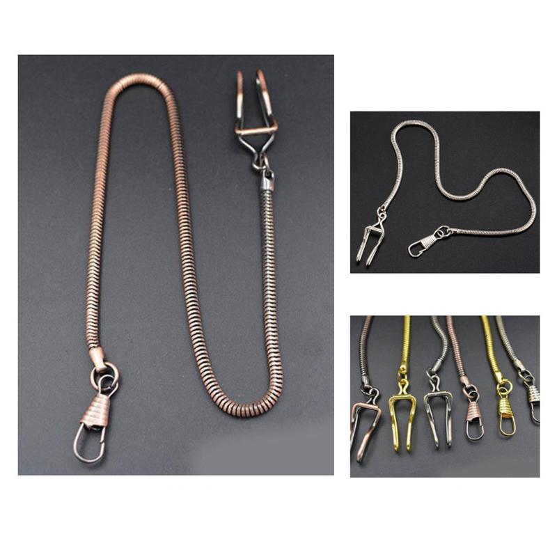 Iron Mechanical Pocket Watch Chain 37Cm Fob Chain For Men Or Women Jewelry Accessories Pocket Watch Chain