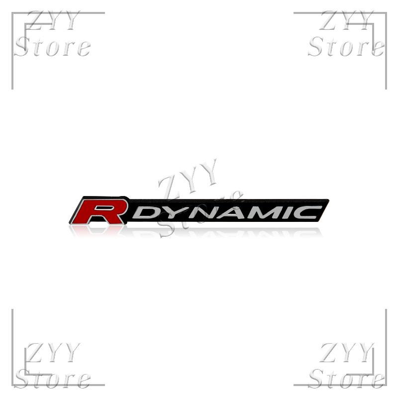 Emblema Logo Metallo 3D R Dynamic per Auto Badge Adesivi per Portellone Posteriore