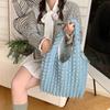 Summer Pleated Bubble Cloud Women Shoulder Bag Vintage Candy Color Large Capacity Shopping Tote Bag