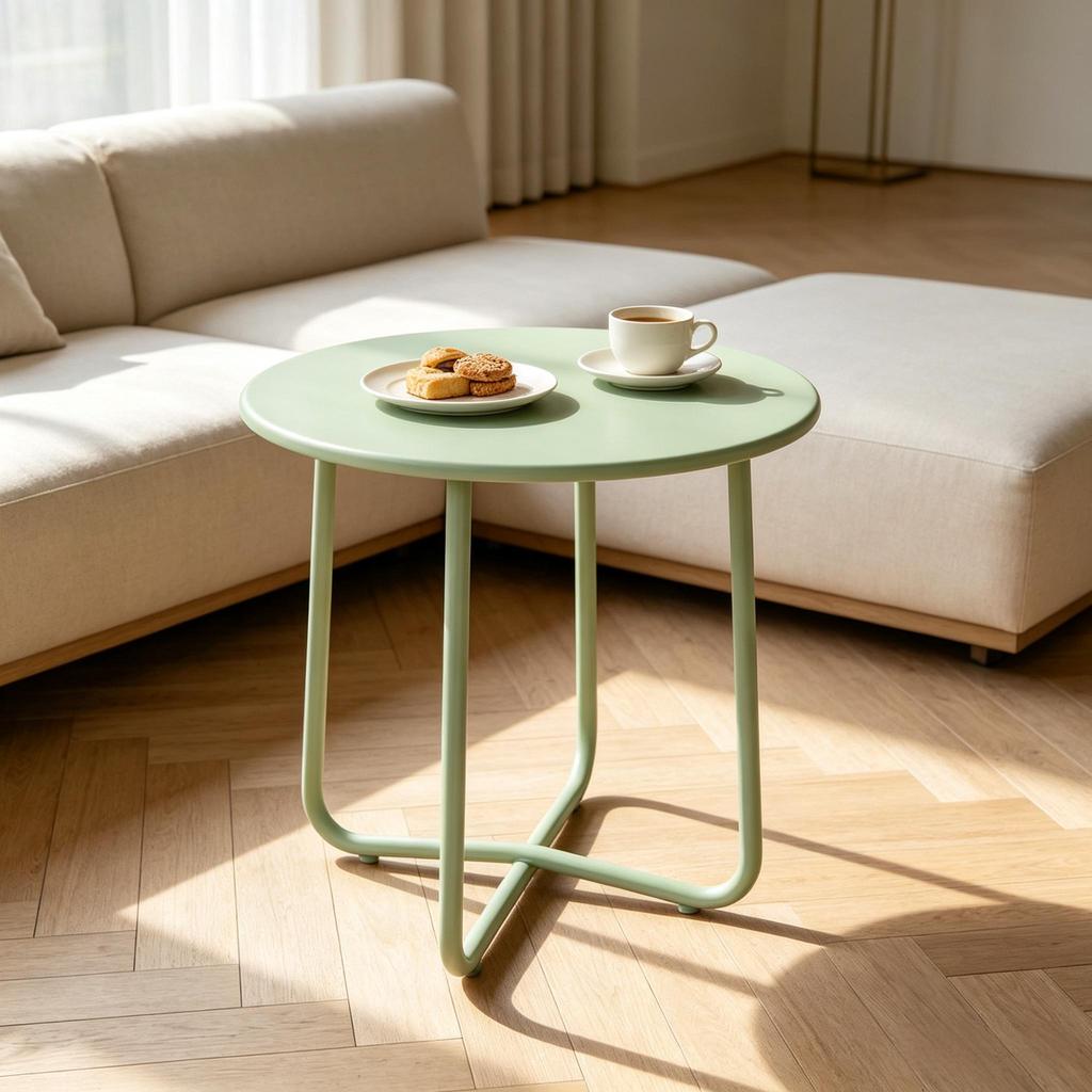 Kaffeetisch für den Außenbereich, X-Fuß für Wohnzimmerterrasse