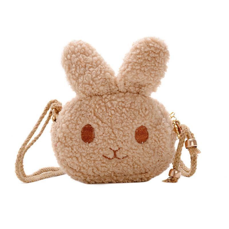 Cute Soft Plush Rabbit Shoulder Bag For Kids Lightweight Mini Design Perfect For Young Girls