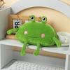 Green Frog Pencil Case Big Eyes, Big Mouth Soft Plush Pencil Case Fluffy Surface Zippered Pencil Case Pencil Case