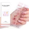 Semi Cured Gel Nail Polish Strips Gel Nail Full Wraps Strips Gel Nail Stickers