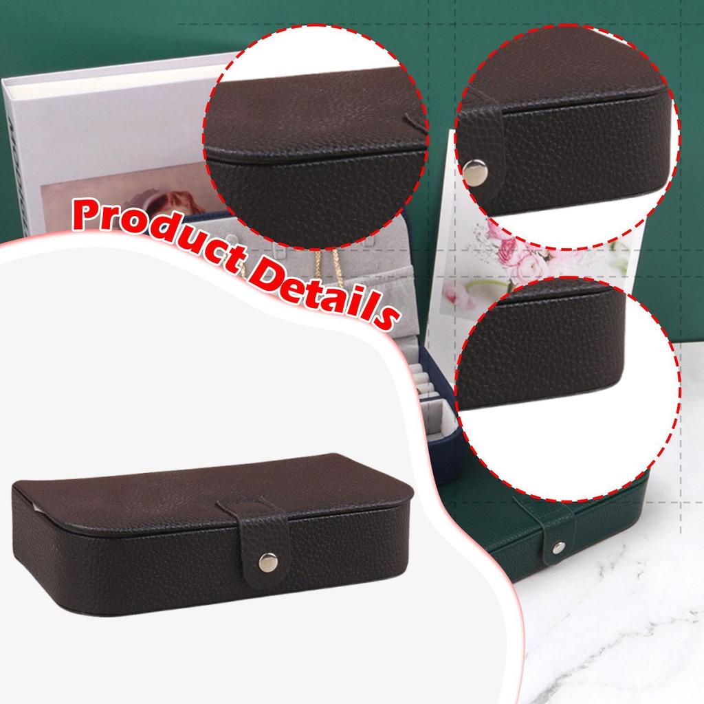 Jewelry rage Case Organizer Durability, Gift Accessory, Compact Travel Box PU Leather for