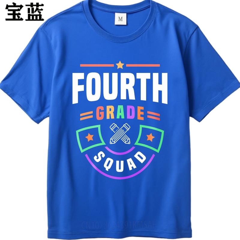 T-shirt d'été stylé Pour Lui Design Équipe de Quatrième Année Avec Étoiles Et Crayons Manches Courtes Nouvelle Arrivée Col Rond Hauts Unisexes