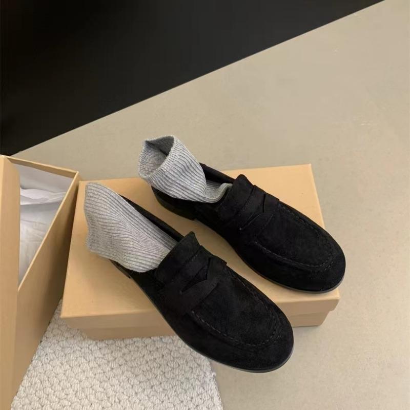 Fashion Retro Shoes Women Loafers Genuine Leather Womens Shoes Sapatos Femininos Sepatu Wanita Kulit Asli Slip-On Round Toe Low