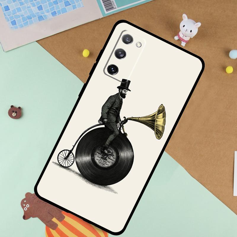 Vinyl Record Retro Soft Case For Samsung Galaxy S24 Ultra S9 S10 S20 S22 S23 Plus S21 FE S25 Ultra Funda Cover