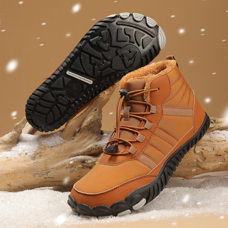 Winter Waterproof High-Top Snow Boots - Unisex Fleece-Lined Cold-Proof Sports Shoes