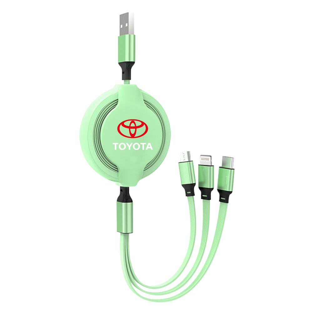 Toyota 2026 New Hub Caps Fast Charging Data Cable 3 In 1 Data Code Accessories Toyota Chr Rav4 Yaris Camry Car Sticker