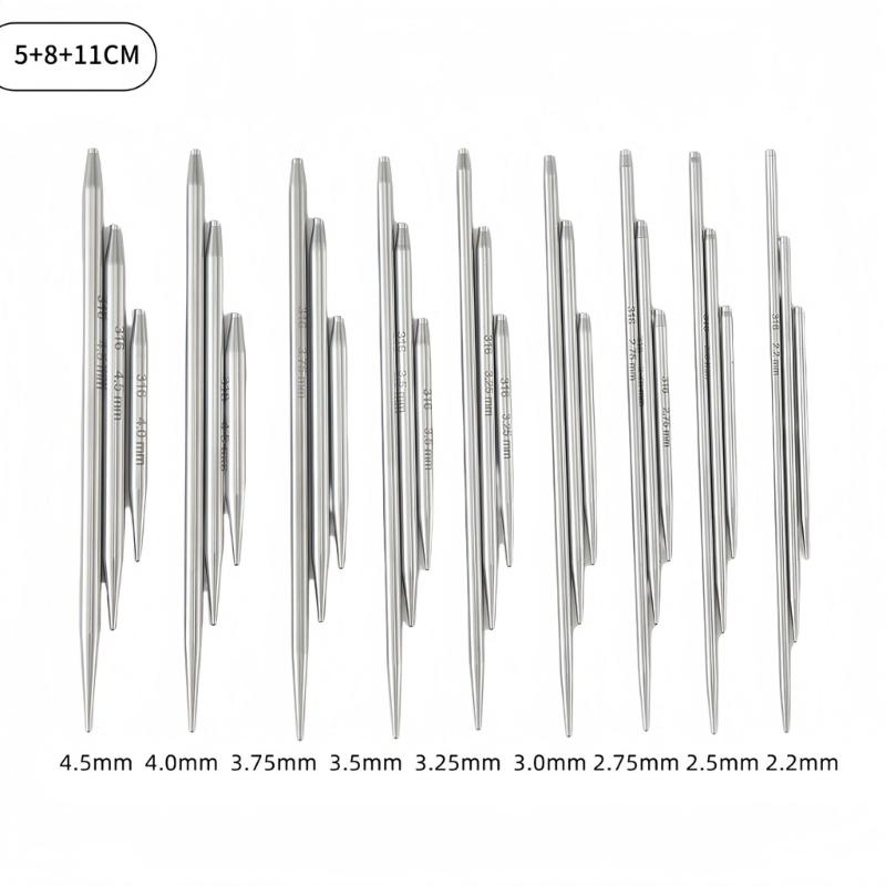 Stainless Interchangeable Crochet Needle Circular Knitting Needle Set Weaving Yarns Knitting Tool Weave Accessories Kits