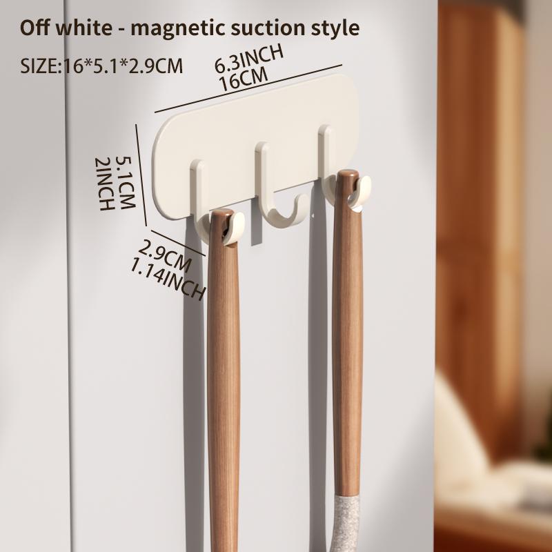 

Refrigerator Magnetic Hook, Household Key, Soup Spoon, Wall Mounted Miscellaneous Sorting Rack, Door Rear Non Perforated Hook