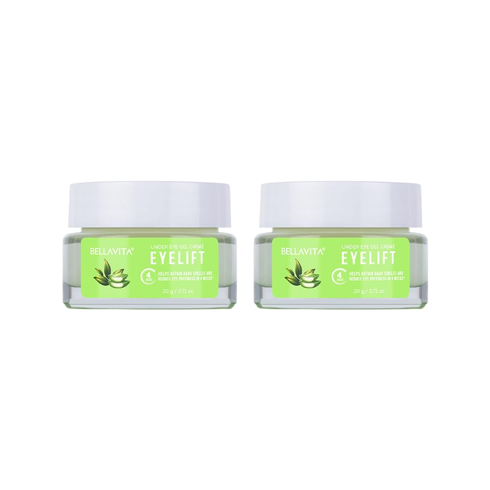 Bella Vita Organic EyeLift Hydrating Natural Under Eye Cream Gel for Dark Circles, Puffy Eyes, Wrinkles & Removal of Fine Lines for Women & Men, 20