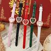 1PC Watch Women's Fashion Simple Temperament Retro Love, Heart-shaped Quartz Watch Small Student Women's Watch Fashion Watch