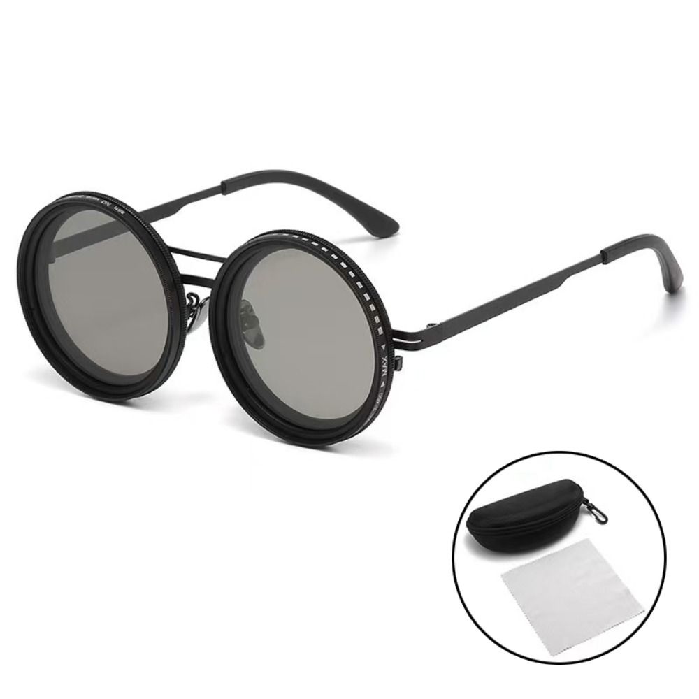 ND9 Adjustable Dimming Glasses Round Fishing Sunglasses Fashion Outdoor Eyewear  Outdoor Activities