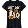 Birthday Girl 10 Fox Crown 10th Bday Party Animal Girls Kids T-Shirt