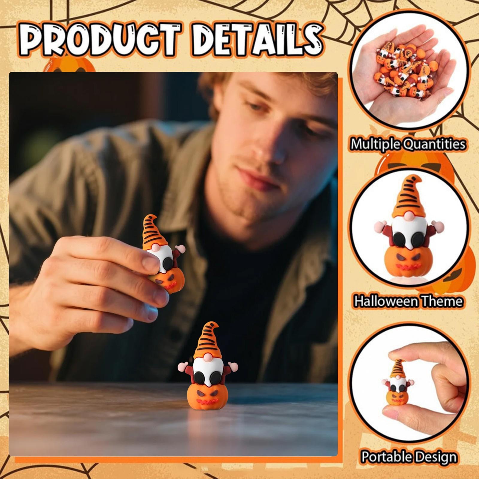 

Набор из 25 штук Хэллоуин Гном Украшение Тыква Гном Кукла Статуэтка Гнома One Size