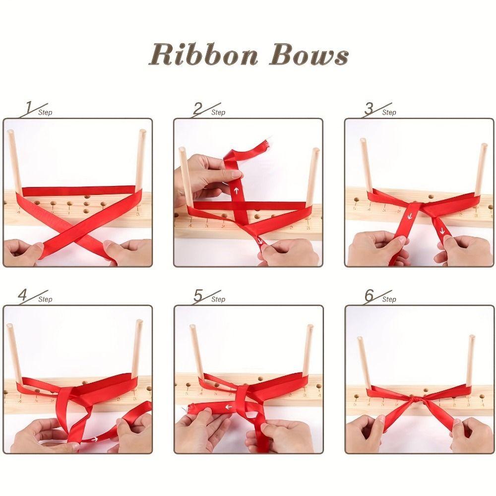 Adjustable Ribbon Bow Maker Board Sticks Bow Making Tool Bows Makers Kit  Party Decorations