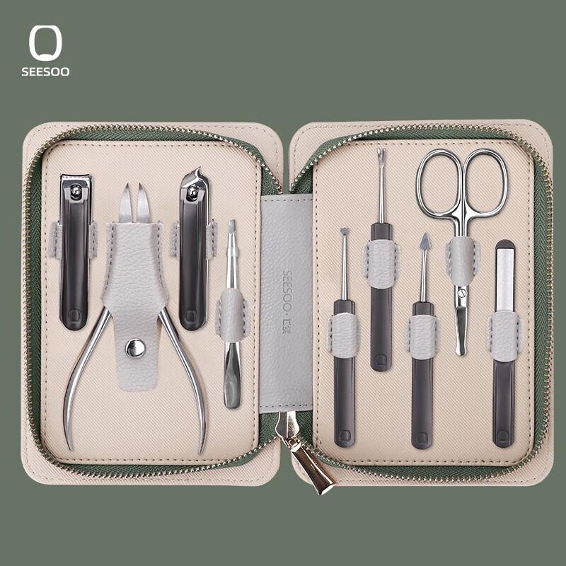 SEESOO Premium Pioneer 9-Piece Nail Clipper Set