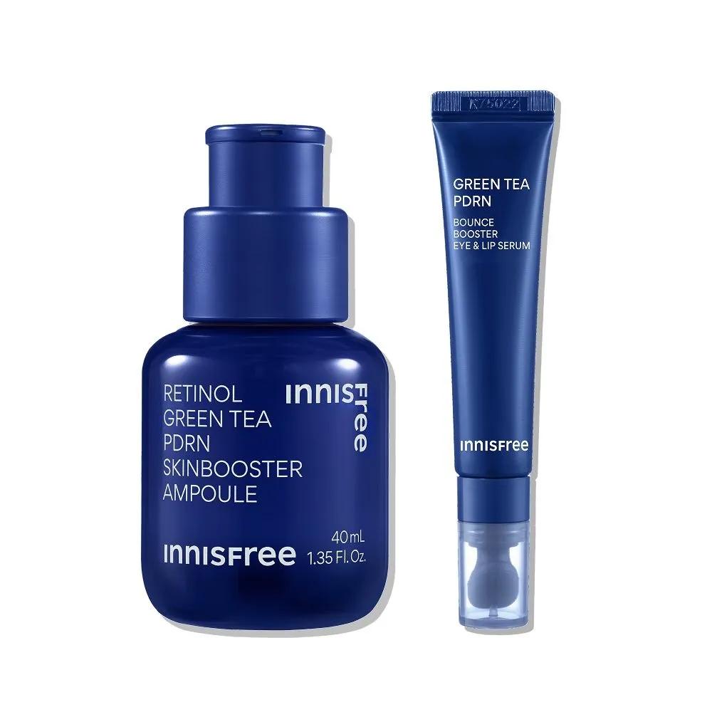 

Retinol Green Tea PDRN Skin Booster Ampoule 40mL + PDRN Bounce Booster Eye & Lip Serum 15mL