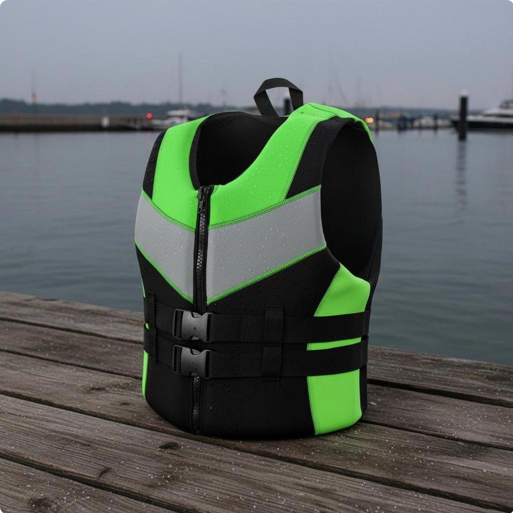 Adult Personal Flotation Device Heavy Duty Buoyancy Reflective Strip Watersports