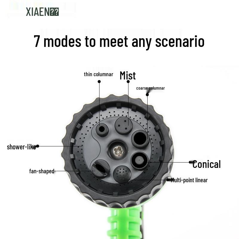 Multifunctional High-Pressure Car Wash and Garden Water Hose Gun with 7 Spray Settings
