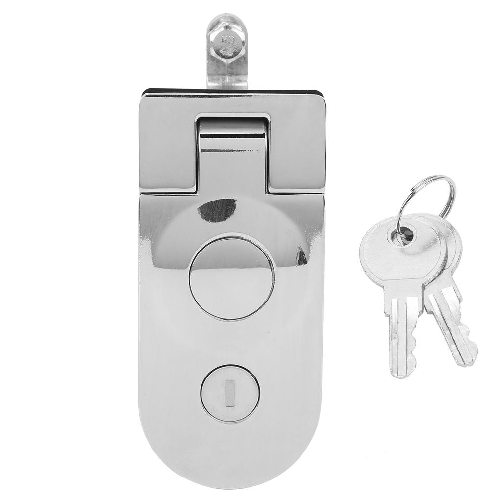 Compression Latch with 2‑Key Zinc Alloy Lock for Motorhomes Yachts Trunks Trash Cans Warehouse Doors