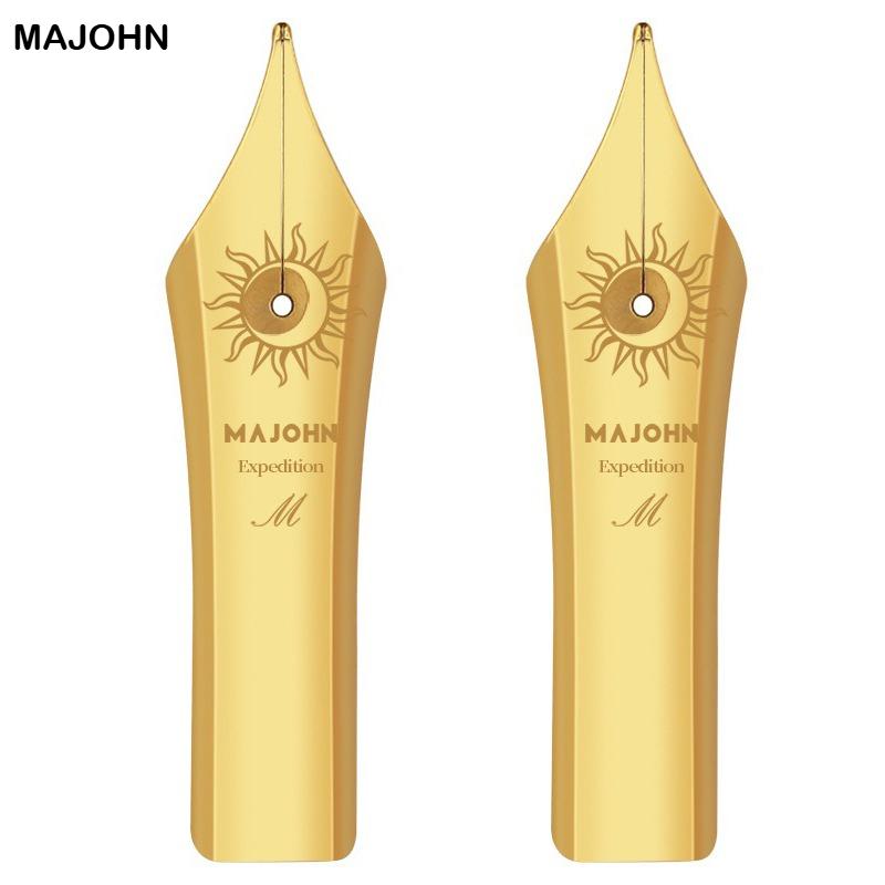 MAJOHN Ti-P141 Titanium Alloy Piston Fountain Pen Metal Hammer Pattern Version Fountain Pen School Office Supplies Stationery