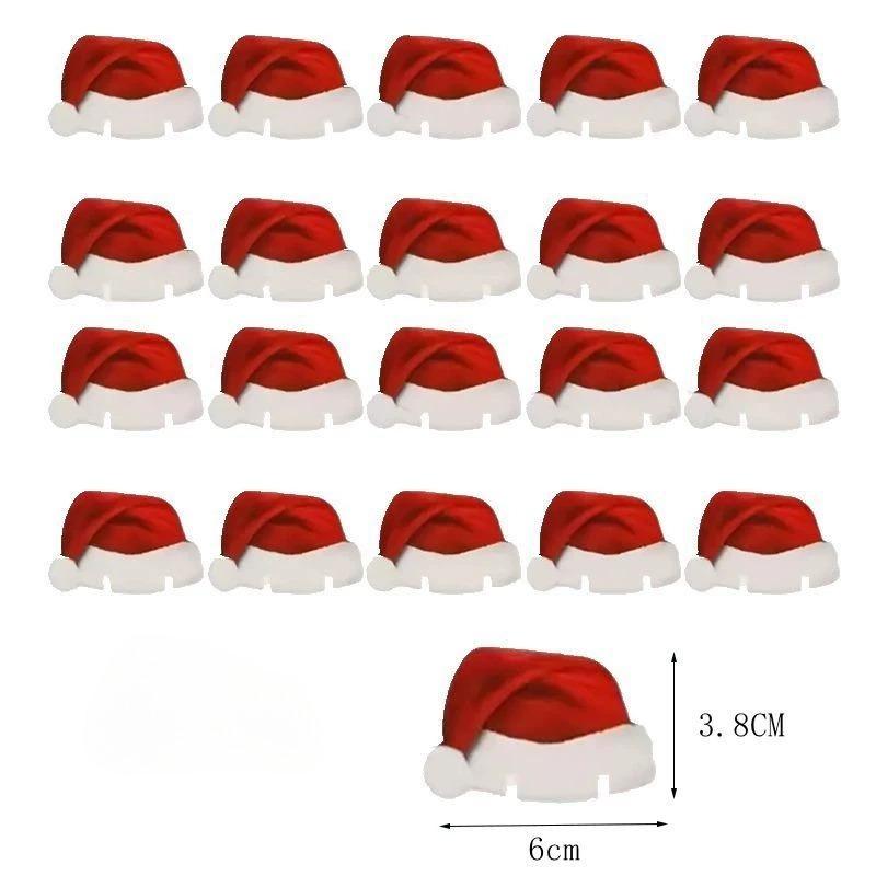 Christmas Decorations - Caps for Glasses, 10/20 Pieces