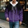 Men's Gradient Hooded Long Sleeve Jacket Casual Fashion Trendy Outerwear