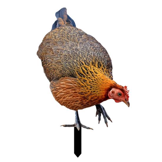 Realistic Acrylic Animal Yard Stake, 2D Flat Chicken Goose Bird Bunny Garden Sign for Pathway, Patio, Lawn Outdoor