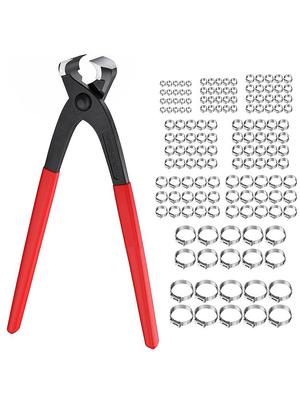 200-teiliges 304 Edelstahl Schlauchschellen Set mit Zange