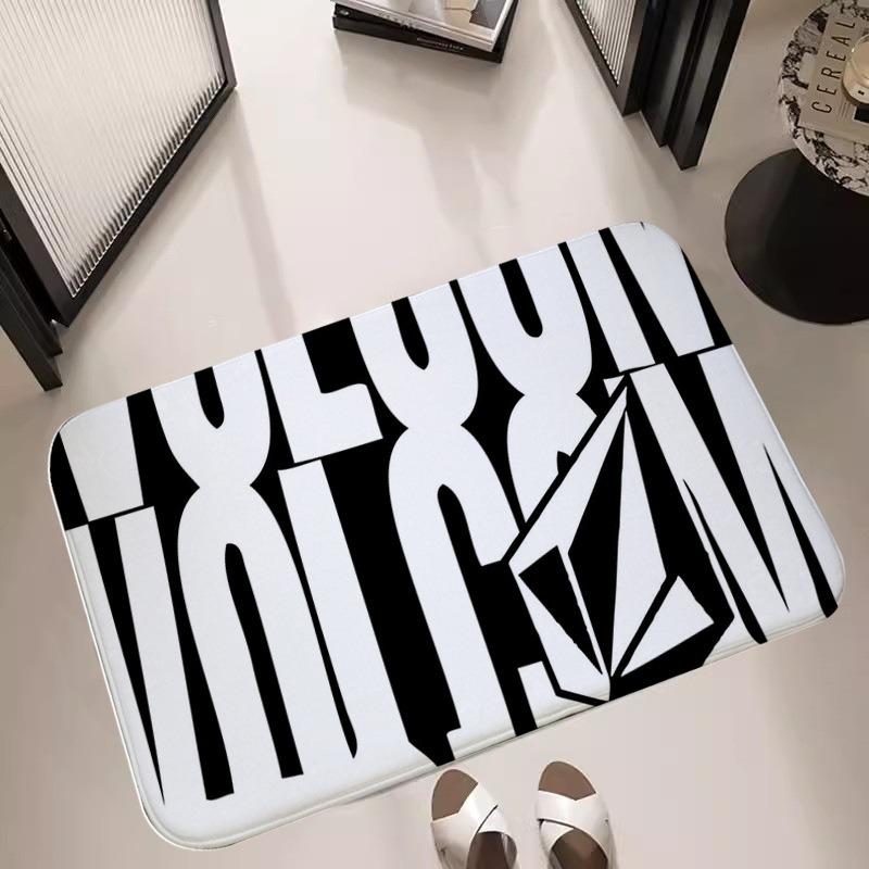 Street Art Graffiti Carpet Urban Trendy Abstract Geometric Logo Newspaper Clipping Home Decoration Rug Welcome Nonslip Floor Mat