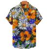 Oversized Shirt Hawaiian Beach Holiday Flower Painting Pattern Summer Casual Man Top Breathable Mens Design Clothing New
