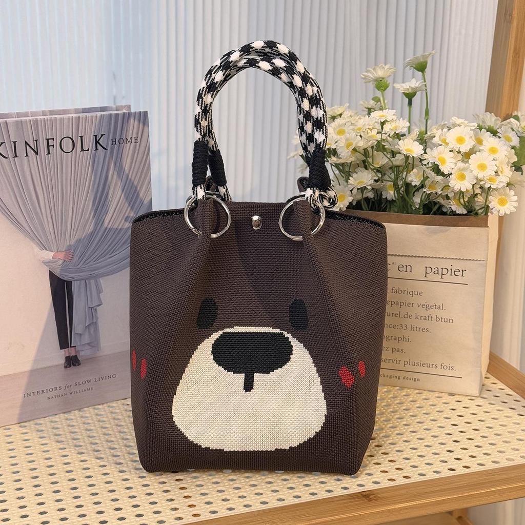 Southeast Asia Trendy Knitted Buckle Handbag - Large Capacity Commuter Tote