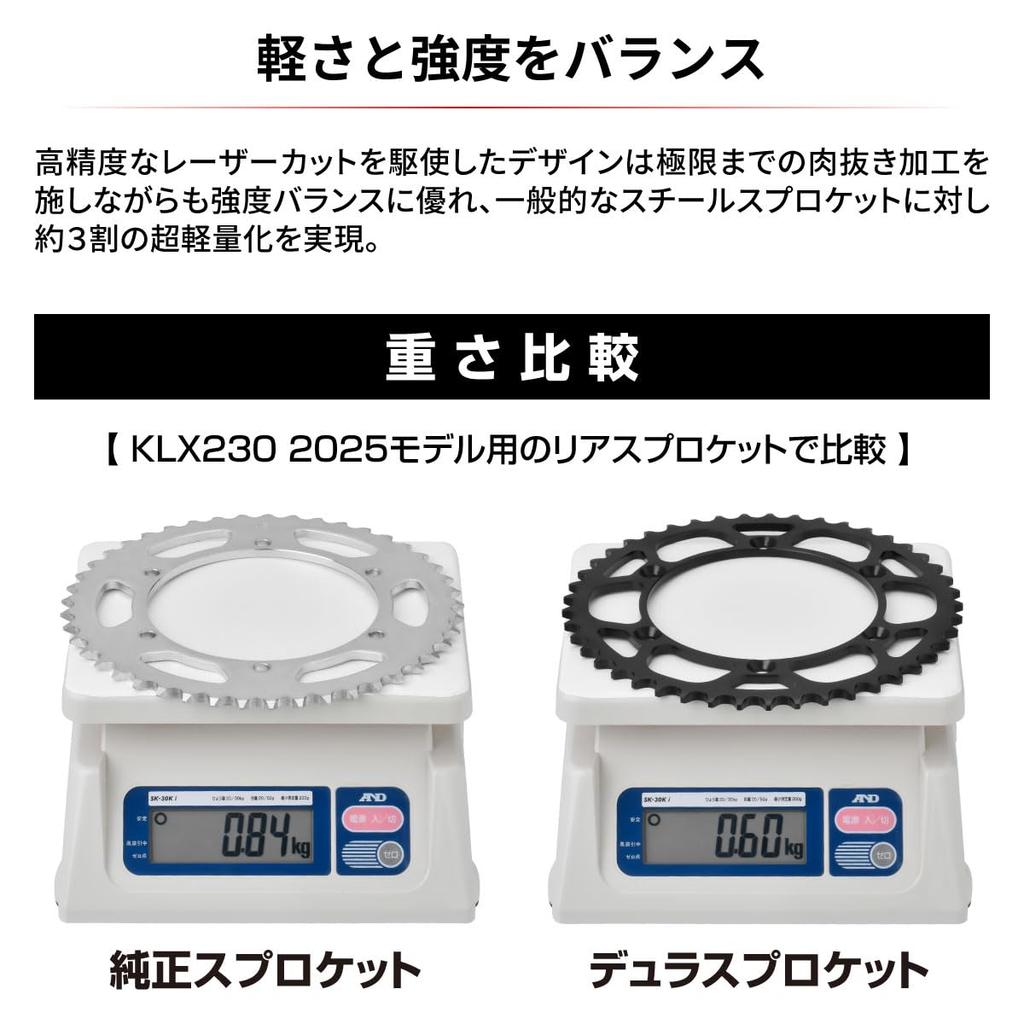 DRC Racing Rear Sprocket High D6297 for (Dr. Center) Dura-Ace 520-45T Strength/High Durability/Steel KX, KLX230/S/S/S/R/RS, KDX200-250R/SR,