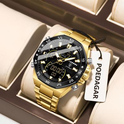 Topmarke Multifunktionale Elektronische Herrenuhr Wasserdicht Leuchtend Elektronische Armbanduhr