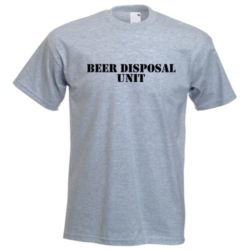 Beer Disposal Unit TShirt Funny Pub Drinking Stag Party Holiday Club Tee
