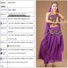 Set Costume da Danza del Ventre Indiana da Donna - Abito Etnico da Esibizione sul Palco con Fascia per la Vita e Gonna