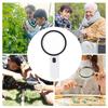Illumination Hand Held Magnifying Glass HD Reading Magnifying Glasses  Coins Inspection
