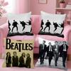 Famous Rock Band The B-B-Beatles-es Pillow Case Square Pillow Bedroom Sofa Leisure Comfort Cushion Home Decoration