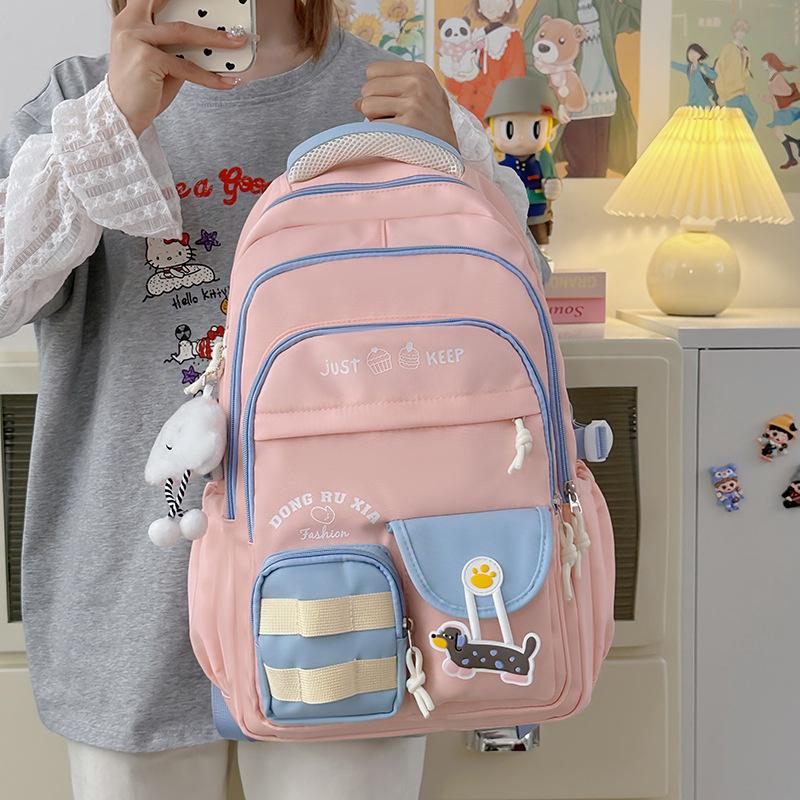 College Style Cute Schoolbag Girl Junior High School Girl High School Student Girl Large Capacity Travel Computer Backpack