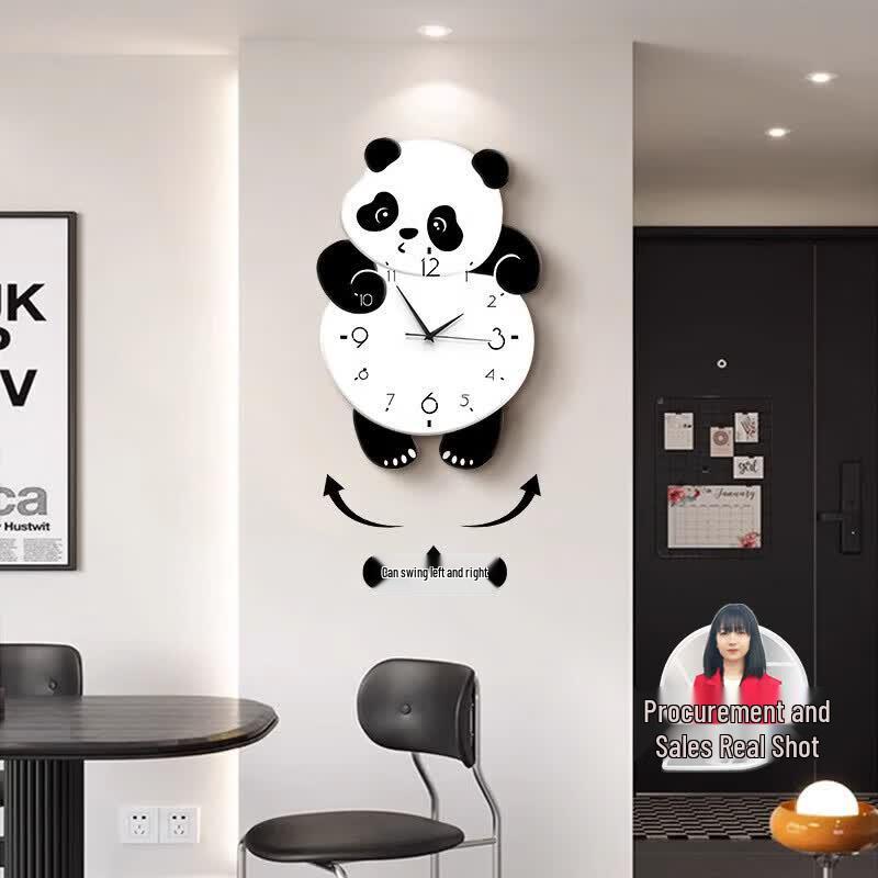 Creative Cartoon Panda Wall Clock