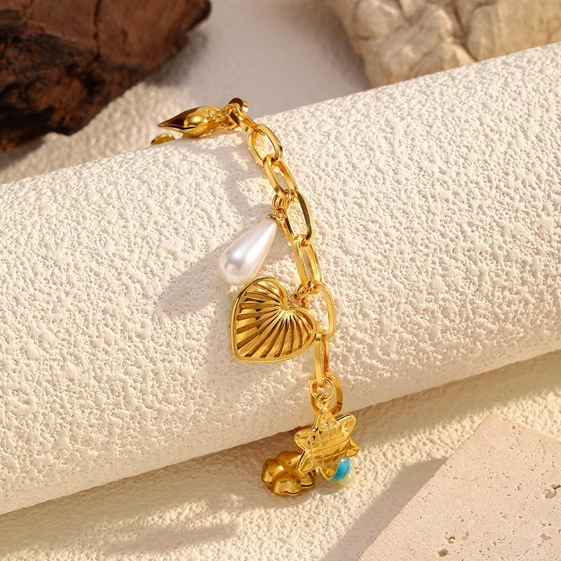 Golden Titanium Steel Electroplated Wind Bracelet Women's Personality Fashion Bracelet Trendy Versatile Accessory