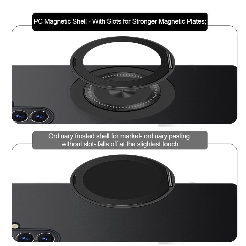 Rotate Metal Holder for Magnetic Wireless Charging Phone Case for Samsung Galaxy Z Fold Fold 8 Ultra 7 6 5 4 3 Shockproof Cover