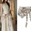 Fashion Ethnic Style Cashew Flower Waist Wrap Multi-functional Multicolor Triangular Scarf Stacked Wear Waist Seal Women